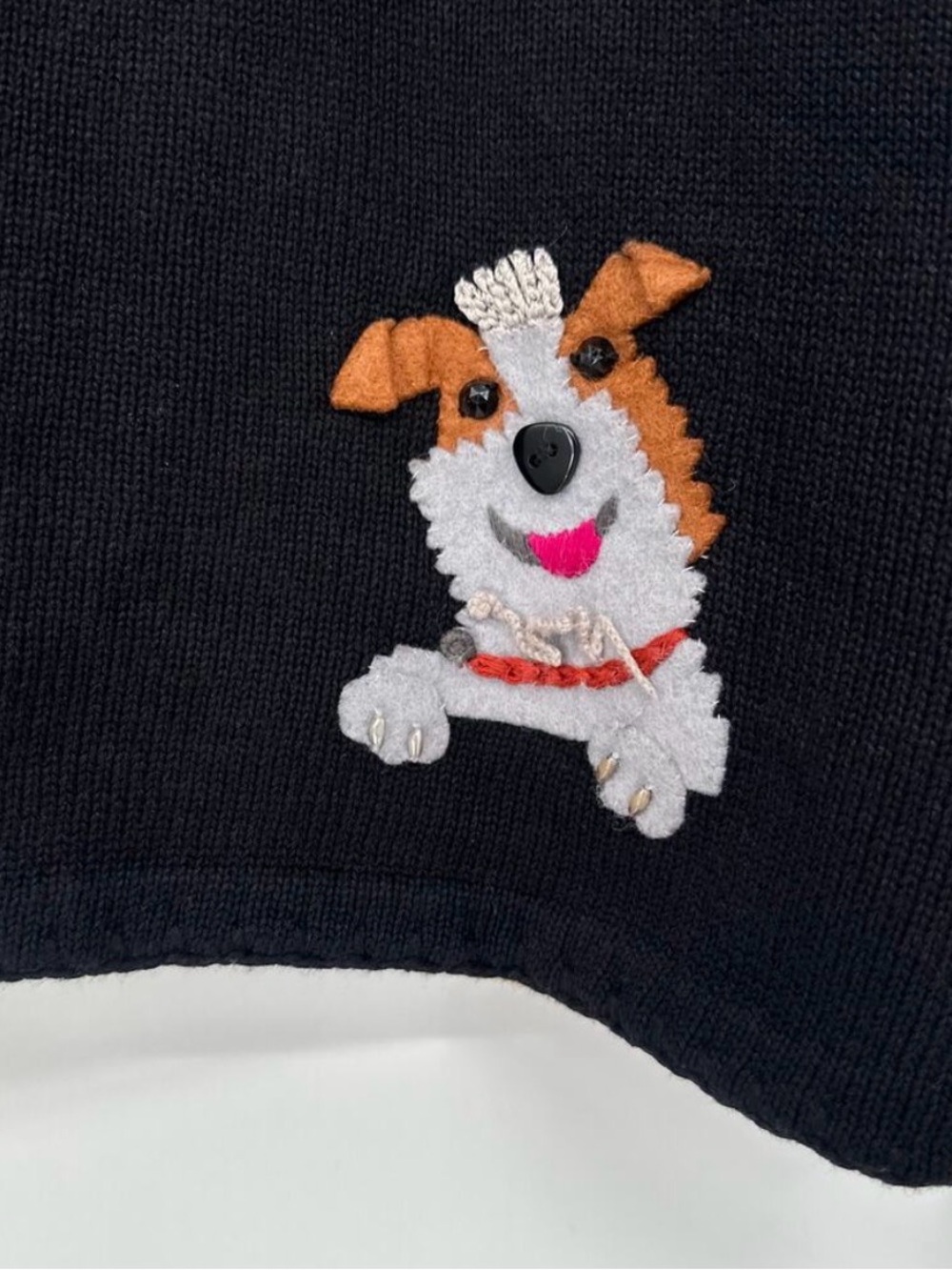 Vintage 80s EPIC Michael Simon Dog button down cardigan sweater - Picture 8 of 8